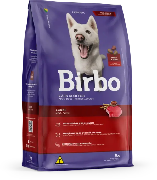 Birbo para Cães Adultos Sabor Carne para Todas as Raças 15Kg