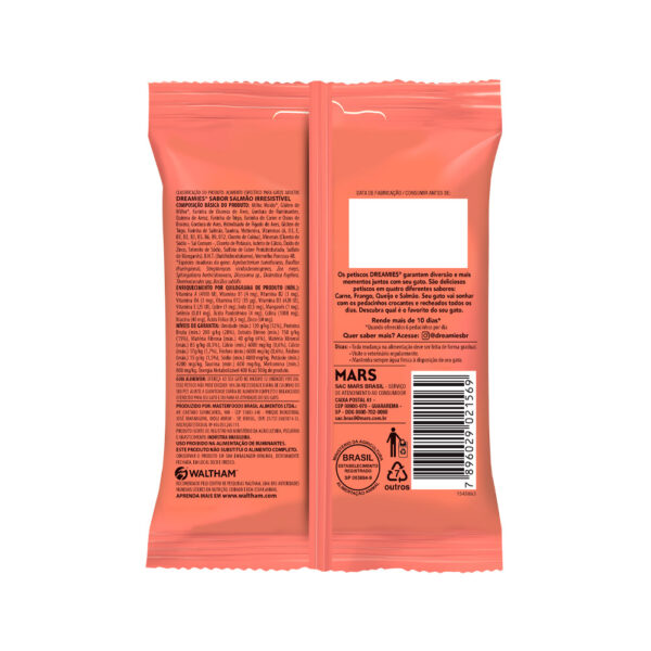 Petisco Dreamies Sabor Salmão Irresistível para Gatos Adultos - Image 2