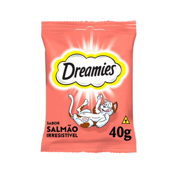Petisco Dreamies Sabor Salmão Irresistível para Gatos Adultos