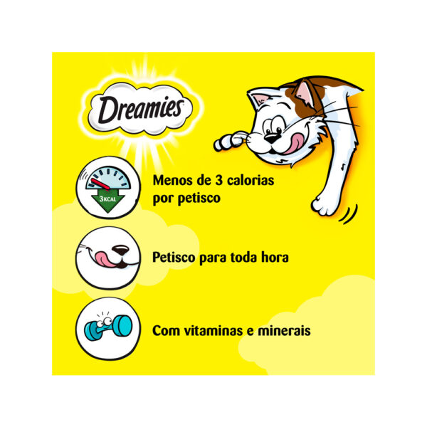 Petisco Dreamies Sabor Salmão Irresistível para Gatos Adultos - Image 3